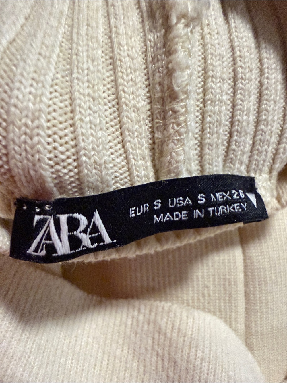 Zara Cream Sleeveless Turtleneck Sweater Vest - Picture 5 of 7